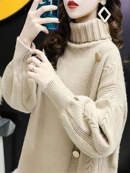 MISS MOSA BY AKANKSHA - Women Beige Solid Midi Dress