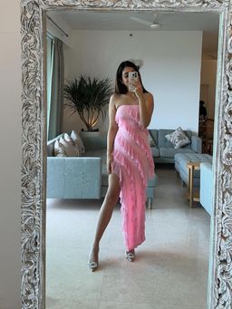 MISS MOSA BY AKANKSHA - Women Pink Solid Maxi Dress