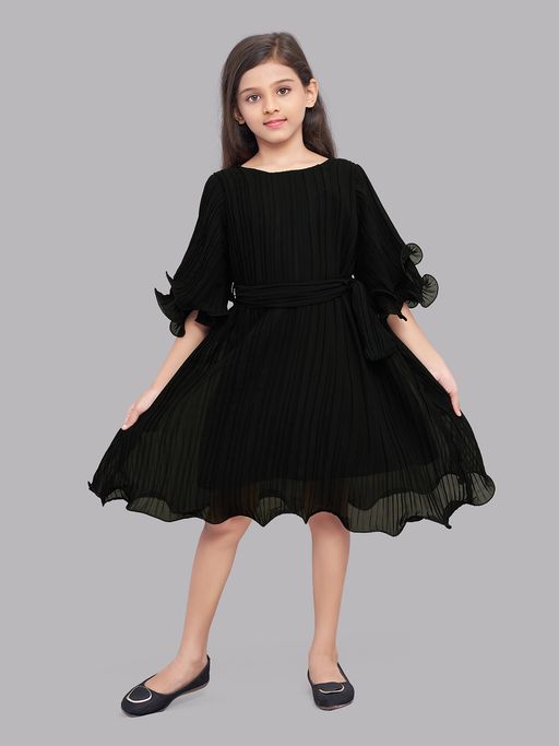 black accordion pleated dress Black Square Neck Accordion Pleat Maxi Dress BLANK