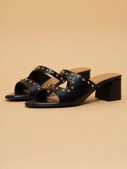 ERIDANI - Lolaa Embellished Sandal Heels Black