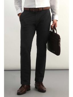 Allen Solly - Men Black Solid Formal Trouser