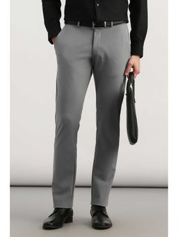 Allen Solly - Men Grey Solid Formal Trouser
