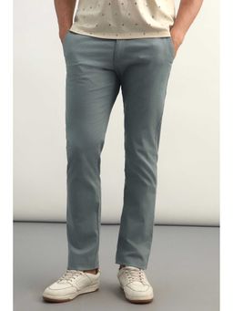 Allen Solly - Men Grey Textured Casual Trouser