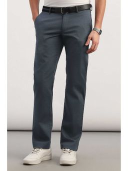 Allen Solly - Men Grey Textured Casual Trouser