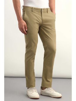 Allen Solly - Men Beige Textured Casual Trouser