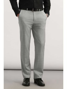 Allen Solly - Men Grey Textured Formal Trouser