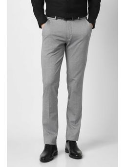 Peter England - Men Grey Textured Trouser