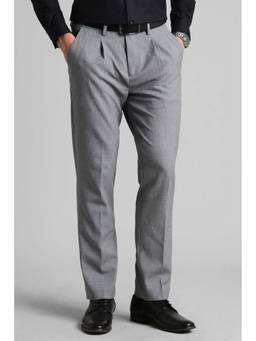 Simon Carter - Men Grey Textured Trouser