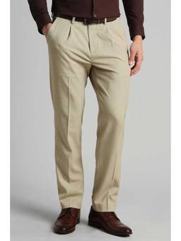 Simon Carter - Men Beige Textured Trouser