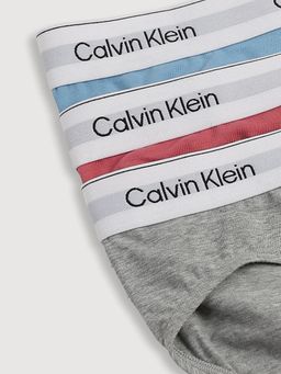 Calvin Klein - Men Pink Solid Mid Rise Briefs (Pack of 3)