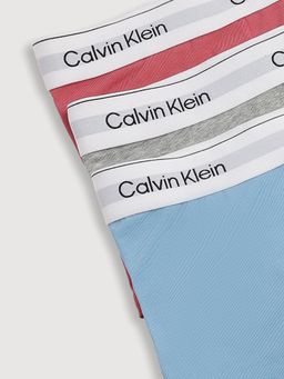 Calvin Klein - Men Blue Solid Mid Rise Trunks (Pack of 3)
