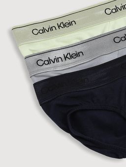 Calvin Klein - Men Multi Color Solid Mid Rise Briefs (Pack of 3)