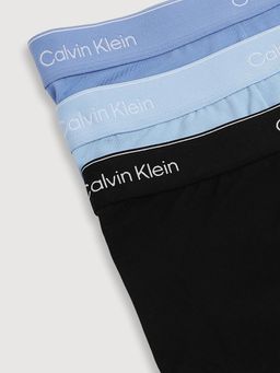 Calvin Klein - Men Navy Blue Solid Mid Rise Trunks (Pack of 3)
