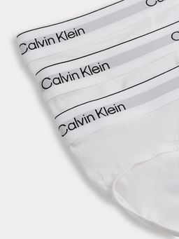 Calvin Klein - Men White Solid Mid Rise Briefs (Pack of 3)