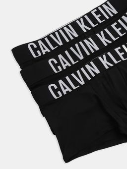 Calvin Klein - Men Black Solid Rise Trunks (Pack of 3)