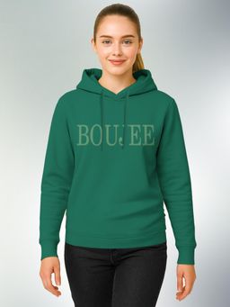 HELLCAT - Women Green Cotton Blend Typography Regular Fit Hoodie