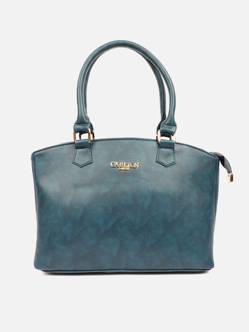 Buy Carlton London Women Navy Blue Structured Handheld Bag (M) Online