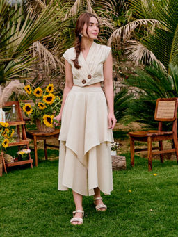 House of Fett - Alaya Layered Comfort Co-Ord Set - Beige