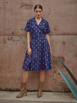 House of Fett - Aqua Cotton Dress - Blue