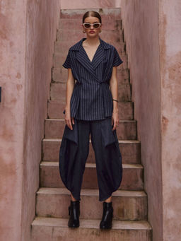 House of Fett - Eva Stripes Black Co-Ord Set