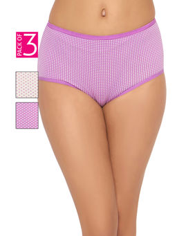 Clovia - Cotton Spandex High Waist Outer Elastic Hipster Panties (Pack of 3)