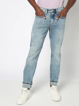 GAP - Men's Blue Solid Jeans