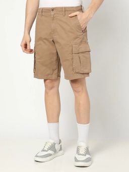GAP - Men's Solid Mid Rise Regular Fit Cargo Shorts
