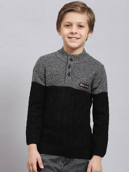 Monte Carlo - Black Colorblock Sweater