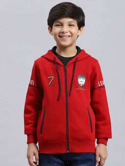 Monte Carlo - Dark Red Printed Hoodie