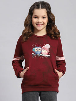 Monte Carlo - Maroon Printed Sweatshirt