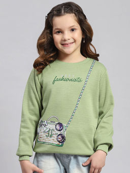 Monte Carlo - Green Printed Sweatshirt