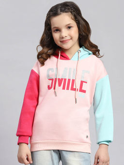 Monte Carlo - Peach & Sky Blue Colorblock Hoodie