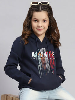 Monte Carlo - Navy Blue Printed Hoodie