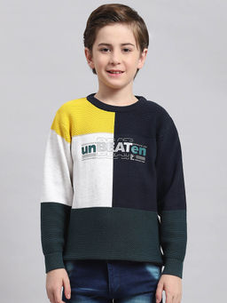 Monte Carlo - Multi Colorblock Round Neck Sweater