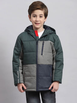 Monte Carlo - Green Colorblock Hood Jacket