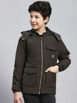 Monte Carlo - Olive Solid Hood Jacket