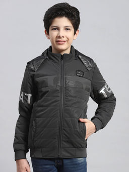 Monte Carlo - Charcoal Solid Hood Jacket