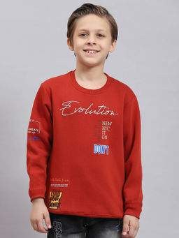 Monte Carlo - Red Printed Sweatshirt