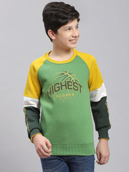 Monte Carlo - Green Printed Sweatshirt