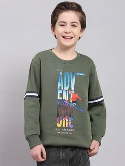 Monte Carlo - Olive Printed Sweatshirt