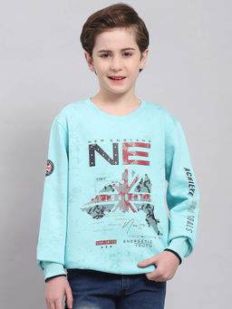 Monte Carlo - Aqua Printed Sweatshirt