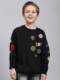 Monte Carlo - Black Printed Sweatshirt