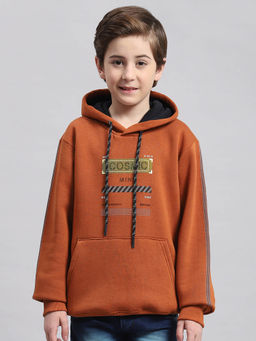 Monte Carlo - Wood Brown Printed Hoodie