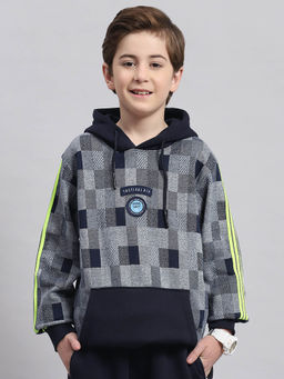 Monte Carlo - Navy Checks Hoodie