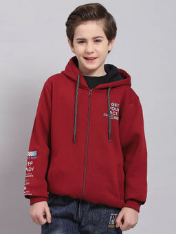 Monte Carlo - Maroon Printed Hoodie