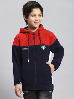 Monte Carlo - Red & Navy Colorblock Hoodie