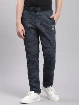 Monte Carlo - Navy Printed Trackpants