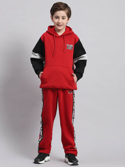 Monte Carlo - Red Colorblock Hood Tracksuit (Set of 2)