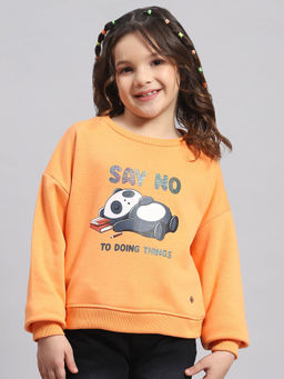 Monte Carlo - Orange Printed Sweatshirt