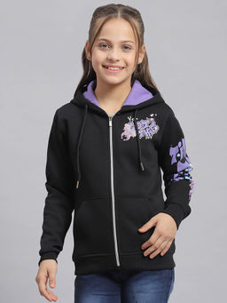 Monte Carlo - Black & Purple Printed Hoodie